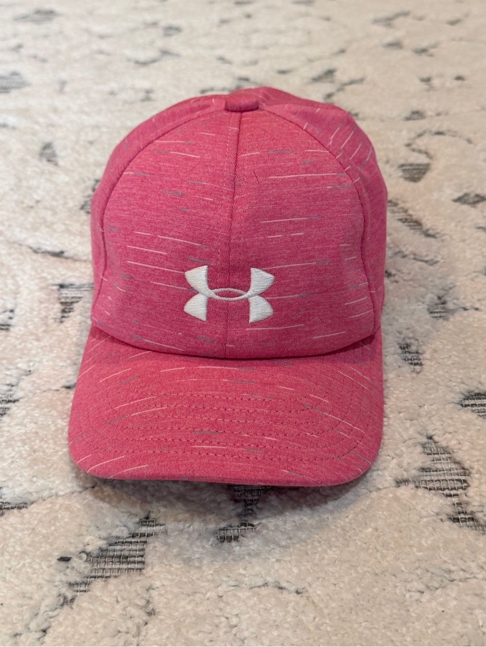Girls Youth sized Under Armour Pink Logo Baseball Cap EUC